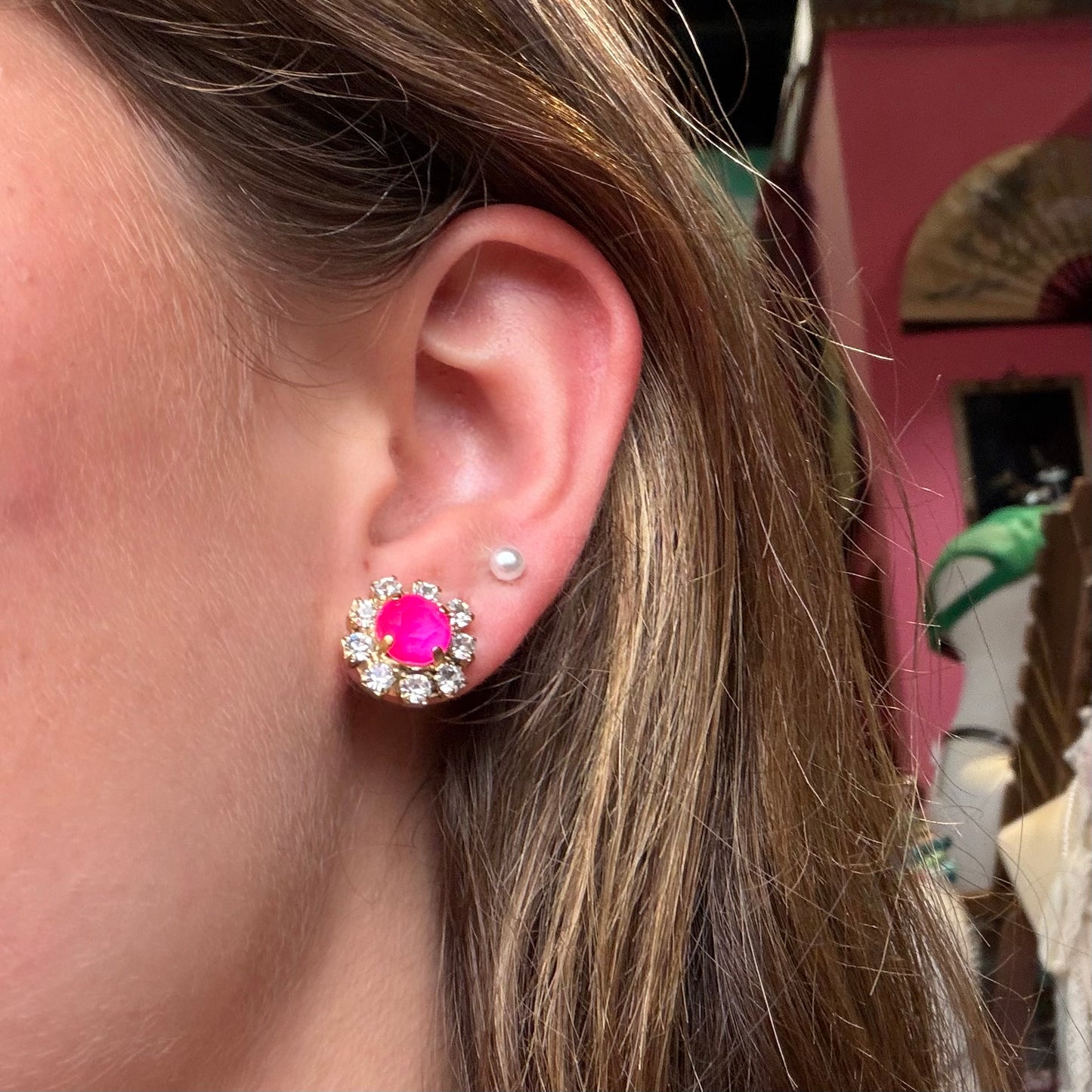 ELECTRIC PINK DAISY MAE EARRINGS