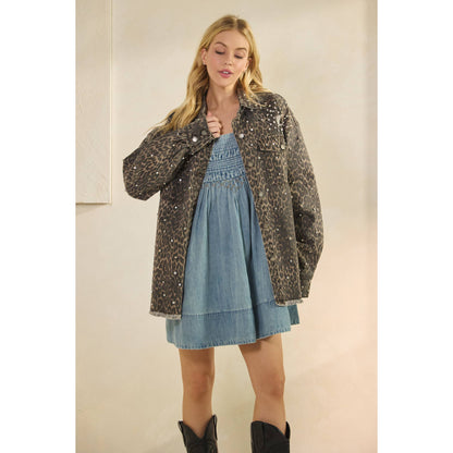 Rhinestone Denim Jacket
