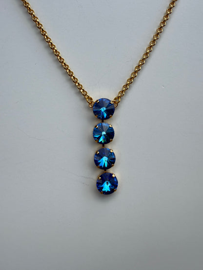 WETSTONE: Blue Razz Noir Drop Necklace