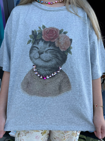 GreyCat T-Shirt Swarvoski Rhinestone T-Shirt