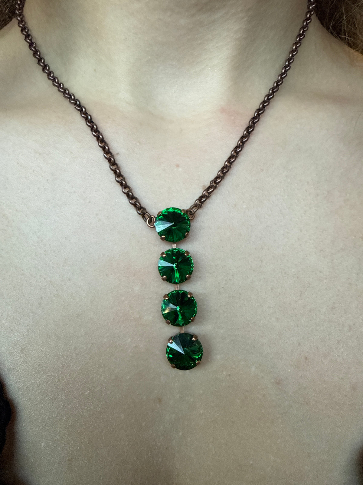 WETSTONE: Emerald Noir Drop Necklace