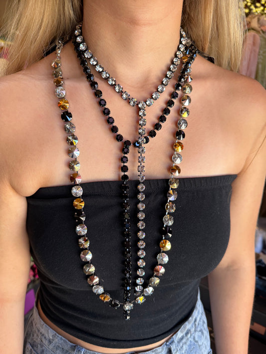 Celia Metallics in Antique Silver Necklace