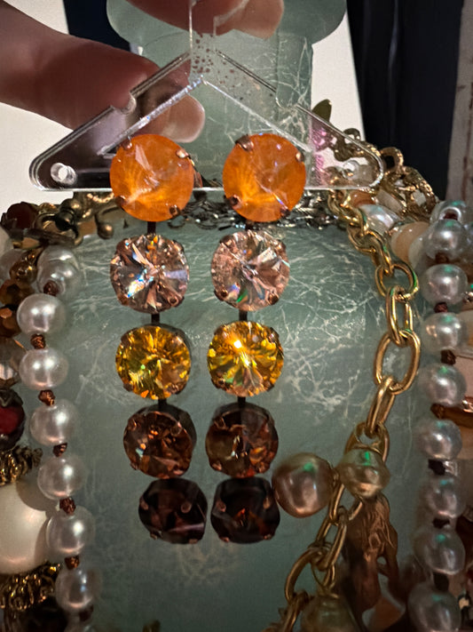 WETSTONE: Pumpkin Spice 5- Drop Earrings