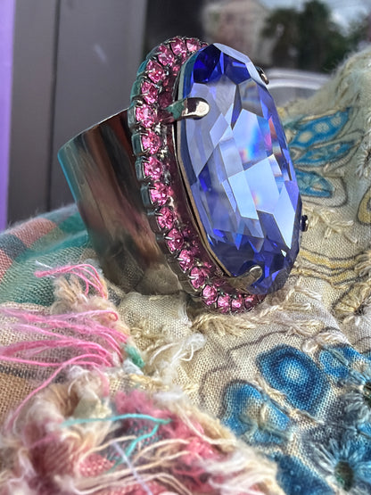 WETSTONE: Purple and Pink Gunmetal Liz Taylor Ring