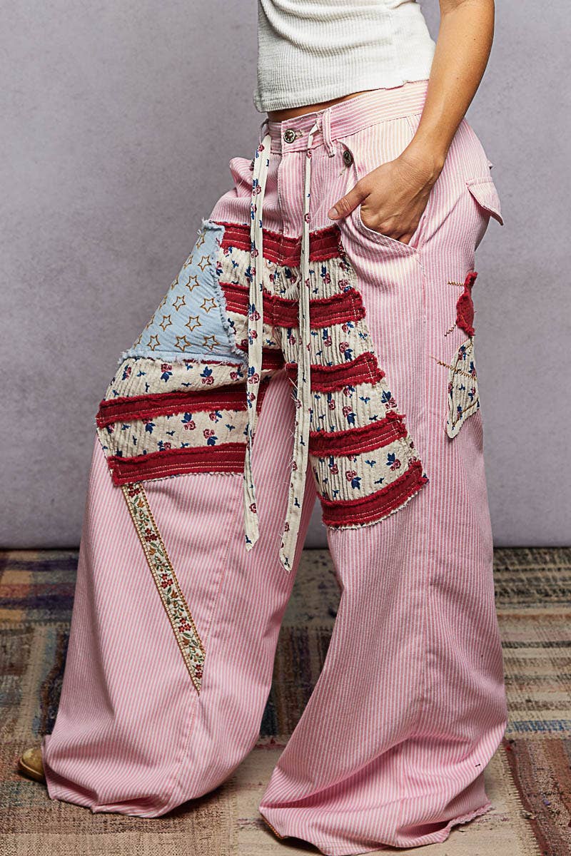 American Flag Patch Pants