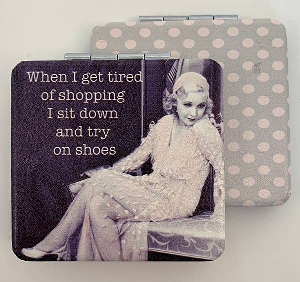 compact mirror shopping for shoes