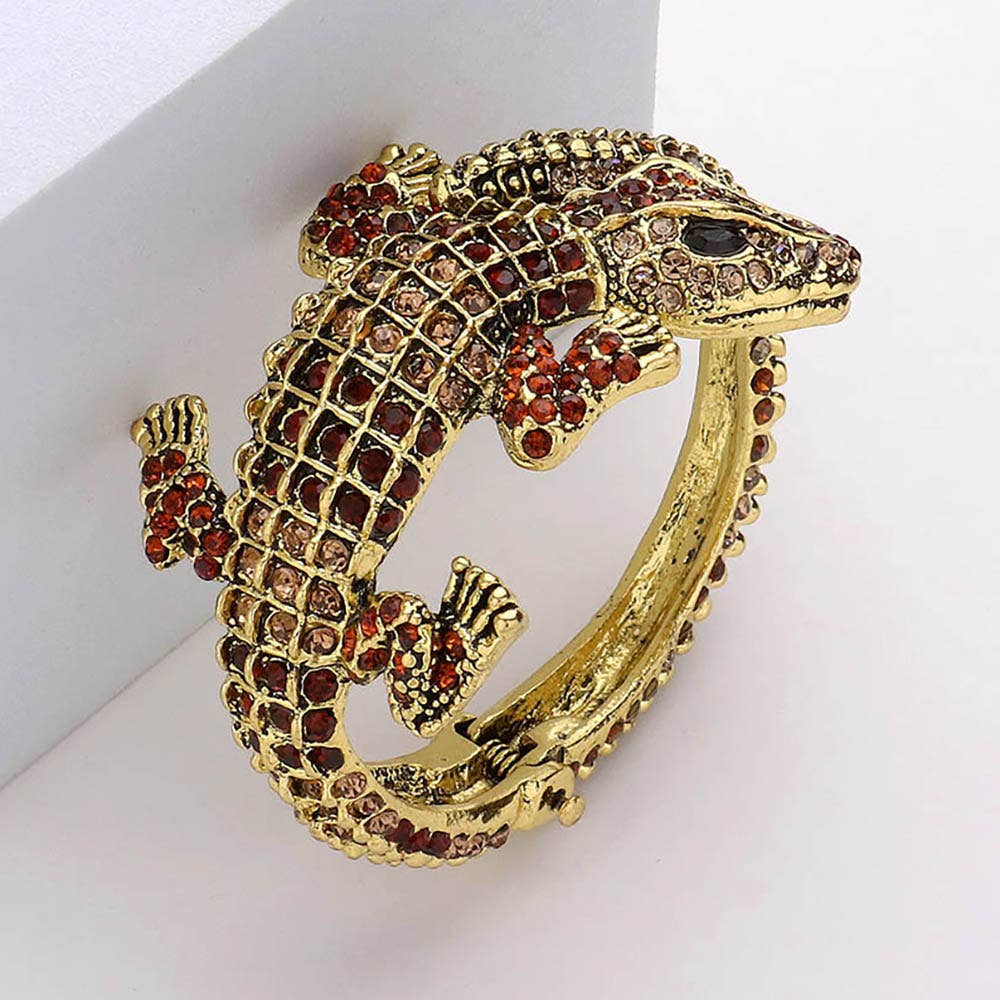 Crystal Crocodile/Alligator Embellished Bracelet