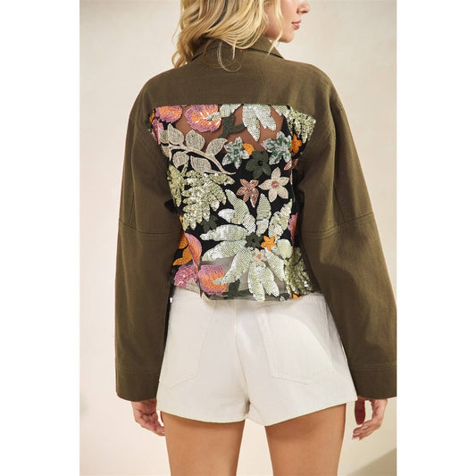Sequins Contrast Jacket