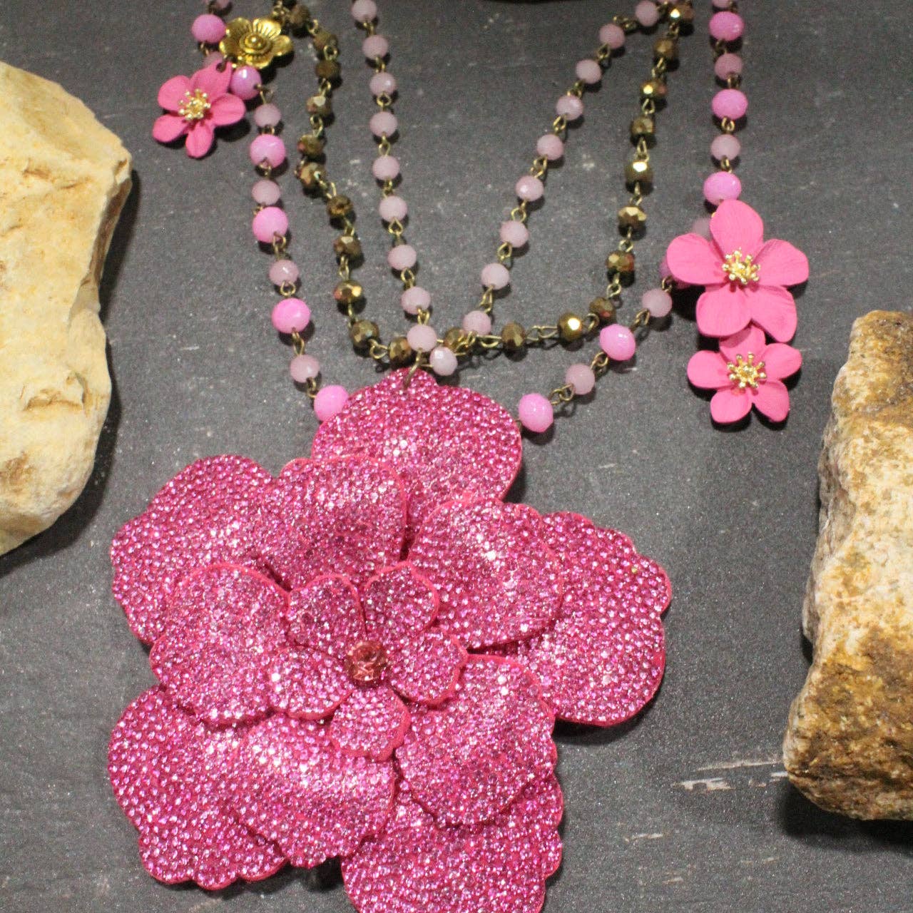 Power In The Flower Pinkie Layered Necklace