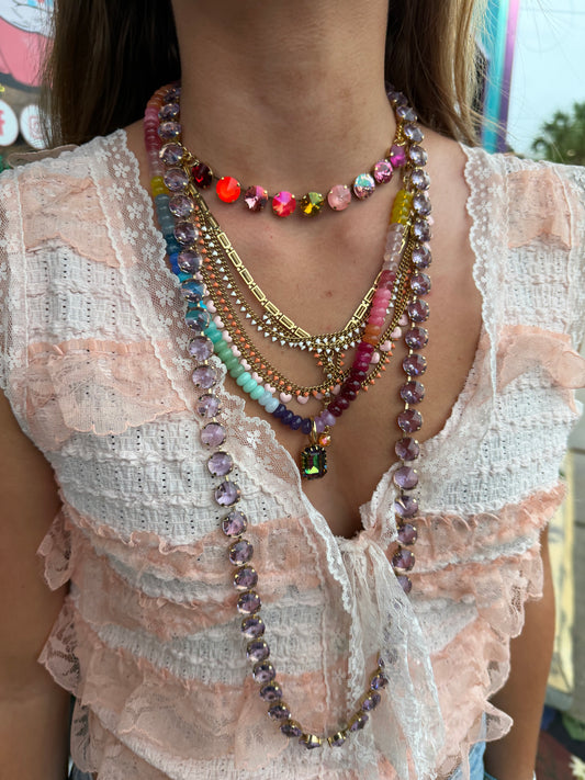 Celia Necklace in Violet Unfoiled