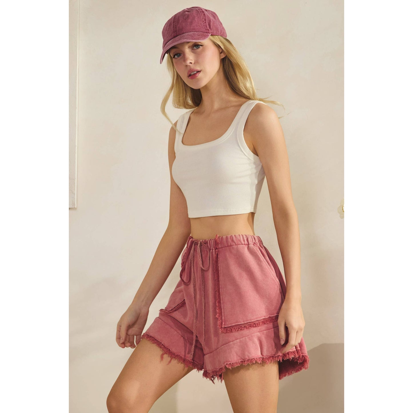 SUNSET WASHED FRAY SHORTS
