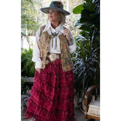 Victorian Romance Skirt - Cranberry