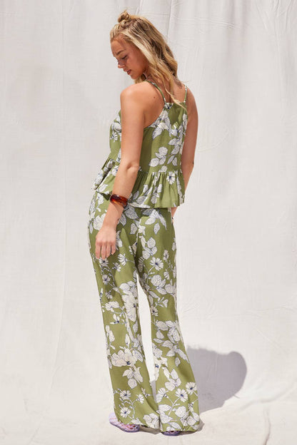 Printed Top and Pants Set