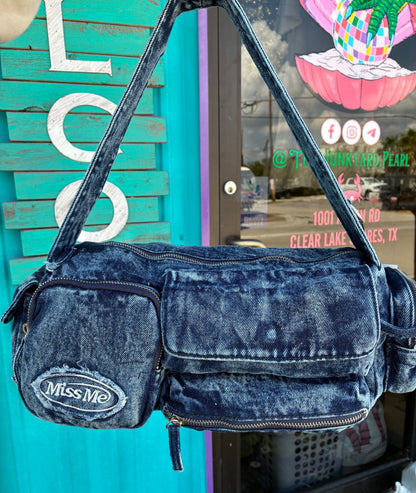 Miss Me Denim Cargo Shoulder Bag