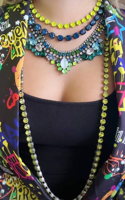 Oakland Antique Gold Neon Necklace