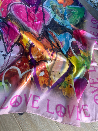 Peace, Love, and Hearts Wild Rag