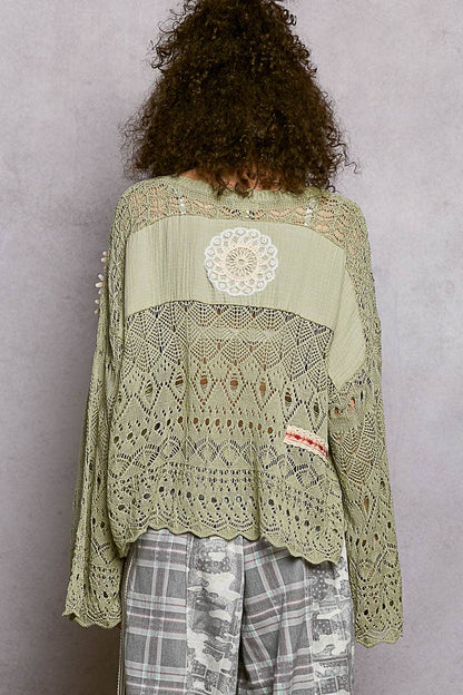 V-neck Long Sleeve Oversized Fit Summer Sweater Top