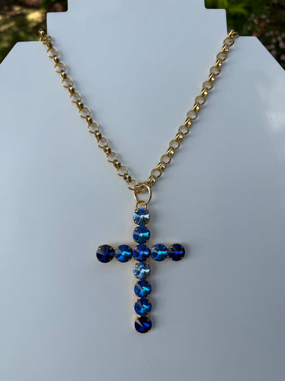 WETSTONE: Deep Seas 3” Cross Necklace
