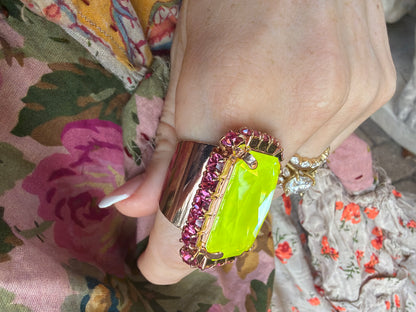 WETSTONE: Electric Yellow Femme Fatale Ring