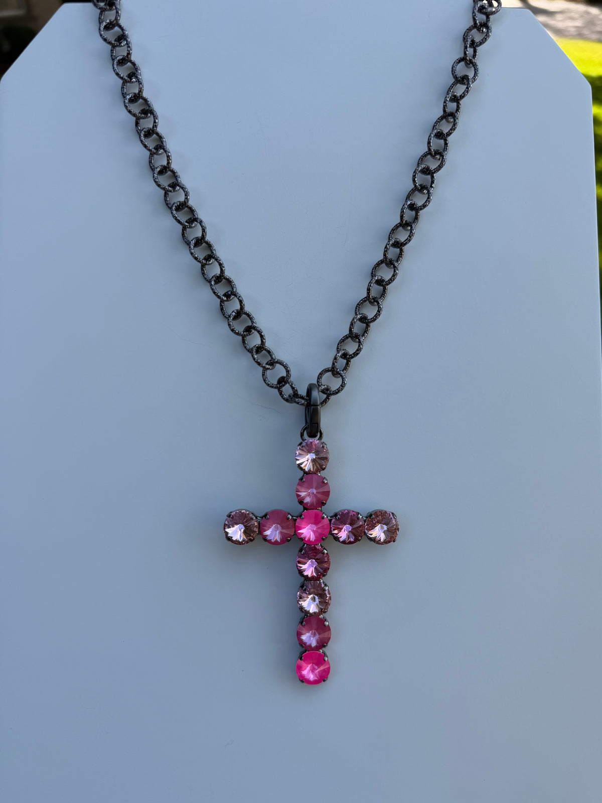 WETSTONE: Pallet Of Pink 3” Cross Necklace