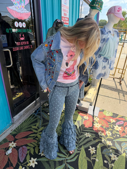 Blue Polka Dot Leggings