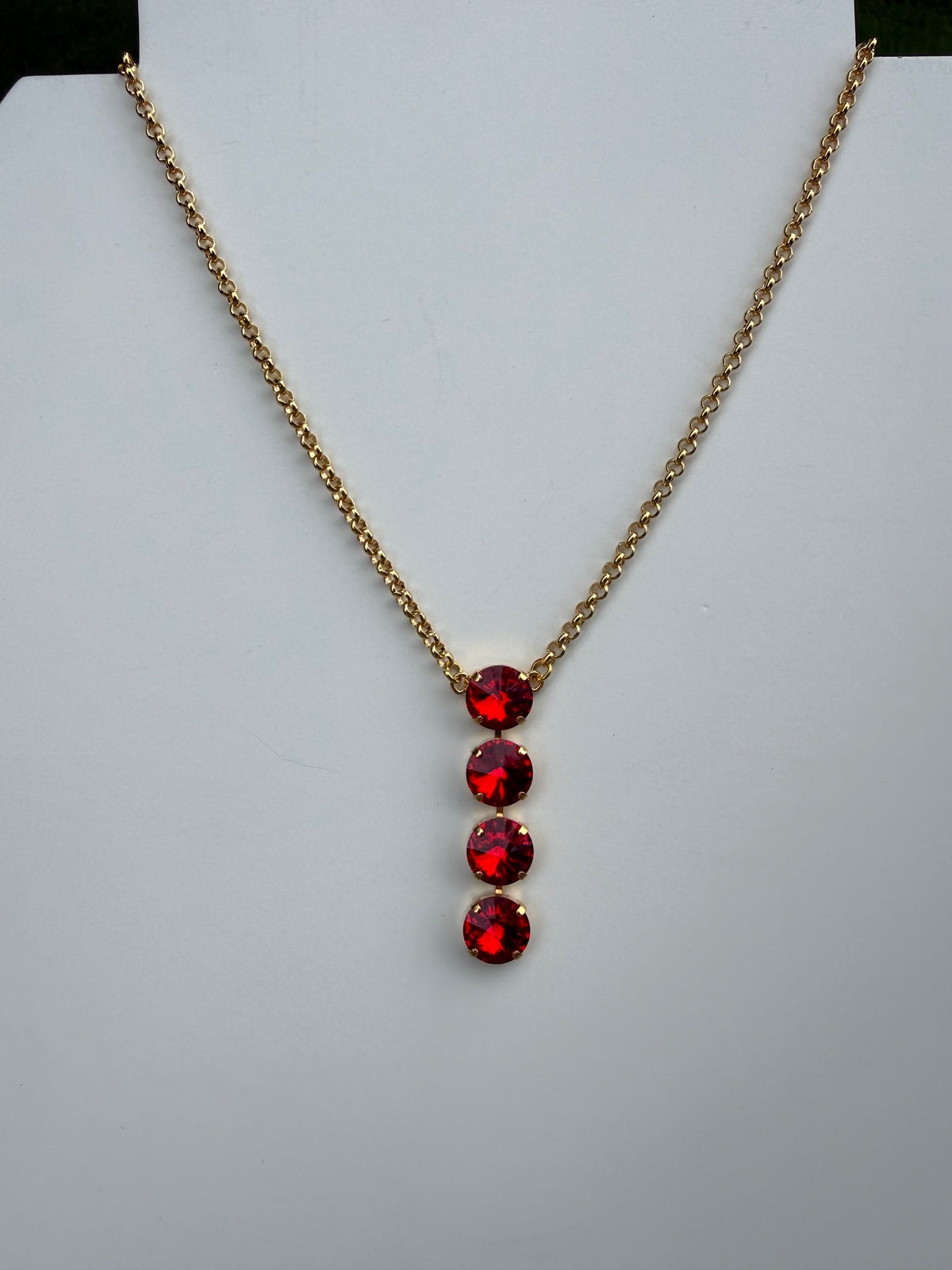 WETSTONE: Cherry Red Noir Drop Necklace