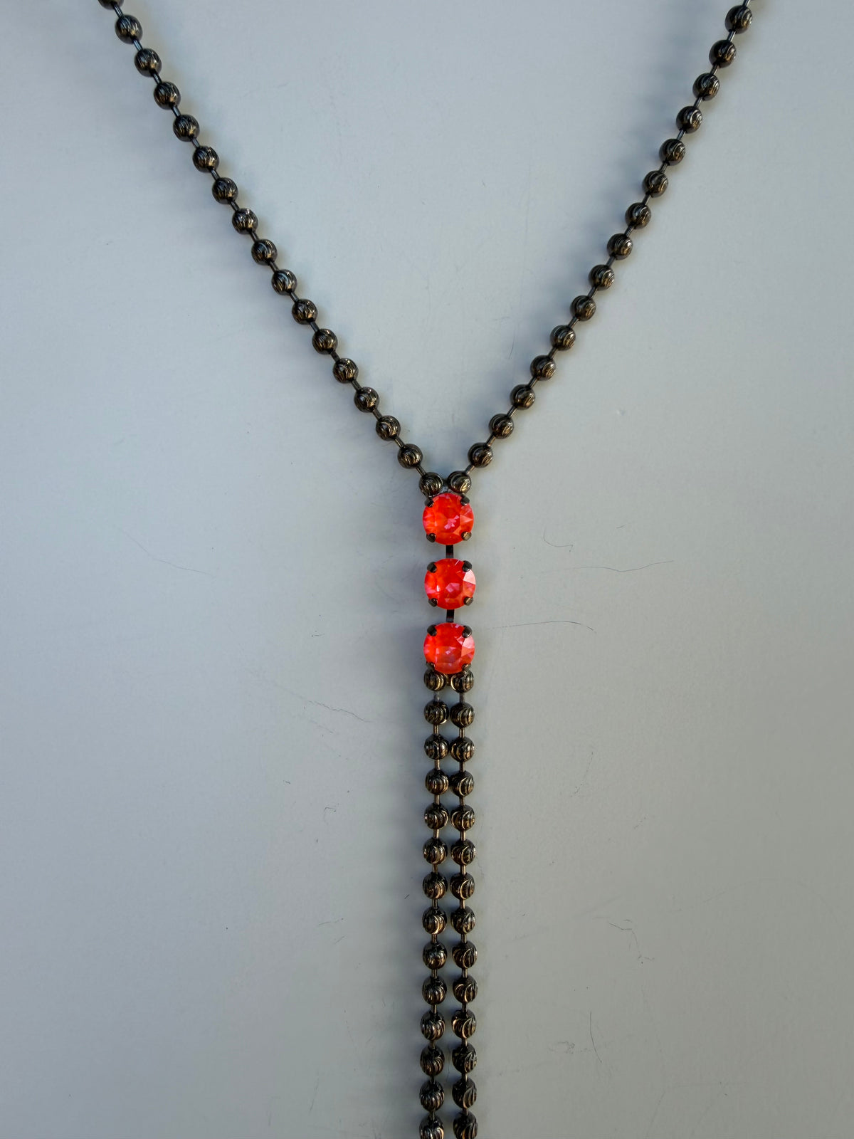 WETSTONE: Electric Orange Tadpole Necklace