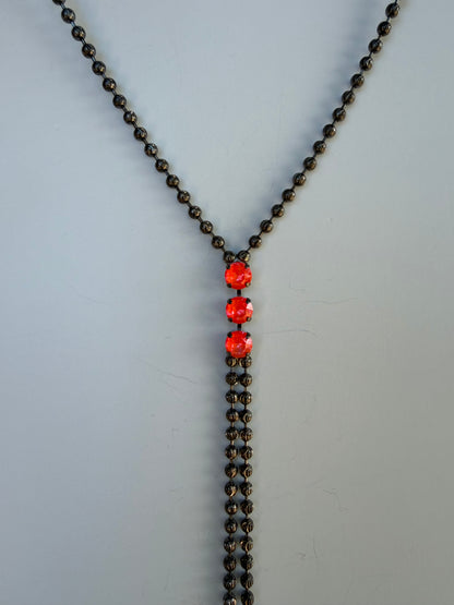 WETSTONE: Electric Orange Tadpole Necklace