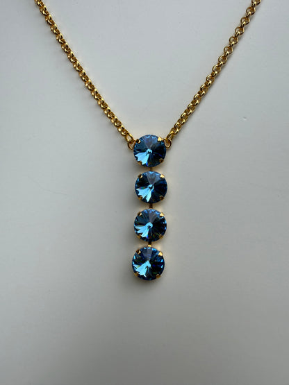 WETSTONE: Light Sapphire Noir Drop Necklace