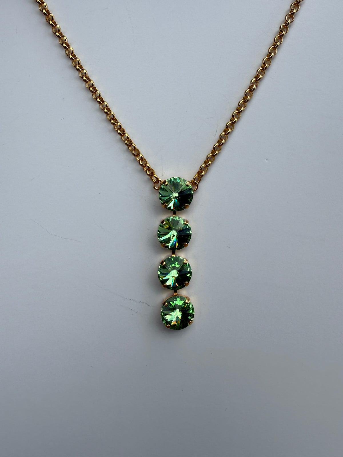 WETSTONE: Citrus Green Noir Drop Necklace