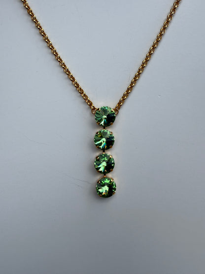 WETSTONE: Citrus Green Noir Drop Necklace