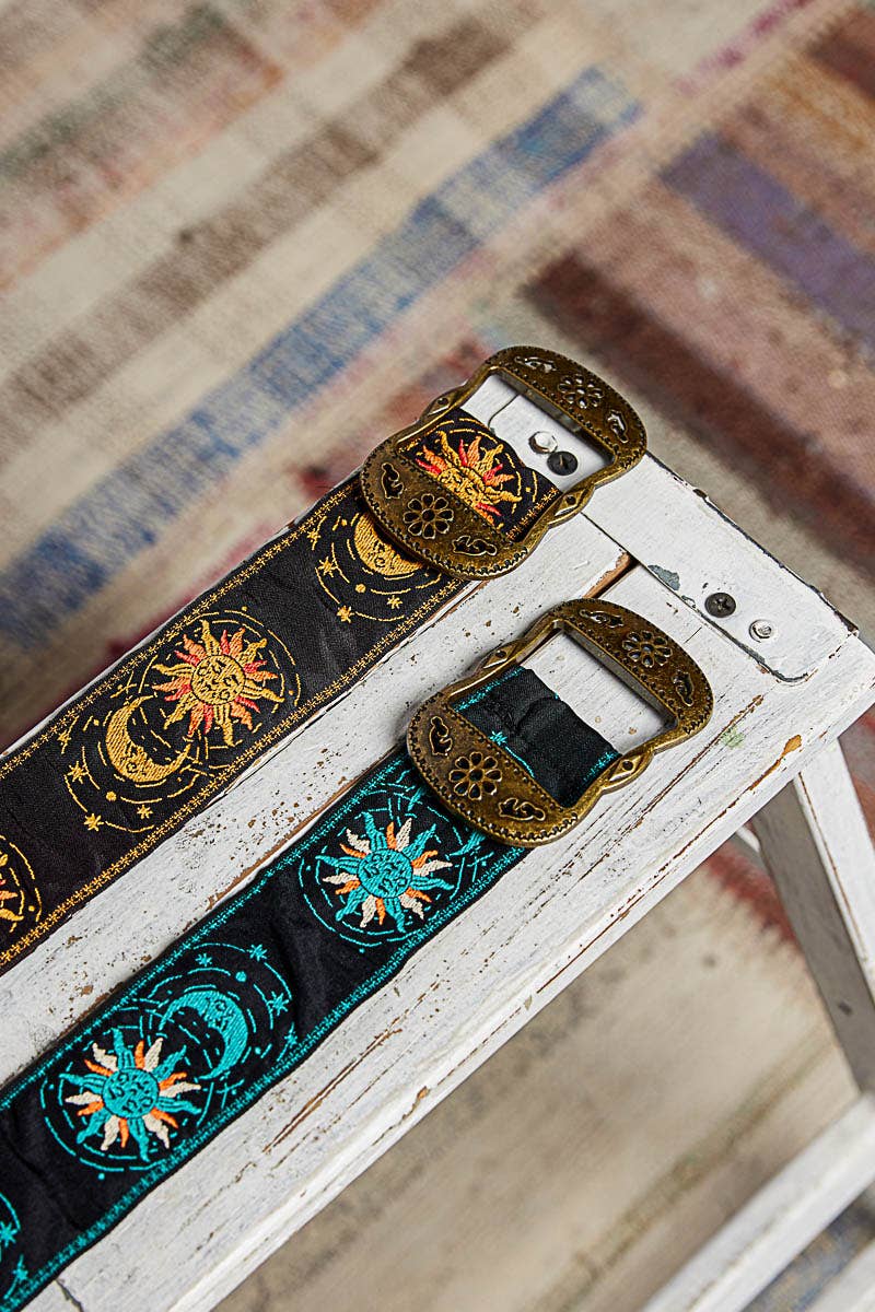 Celestial Embroidered Boho Belt