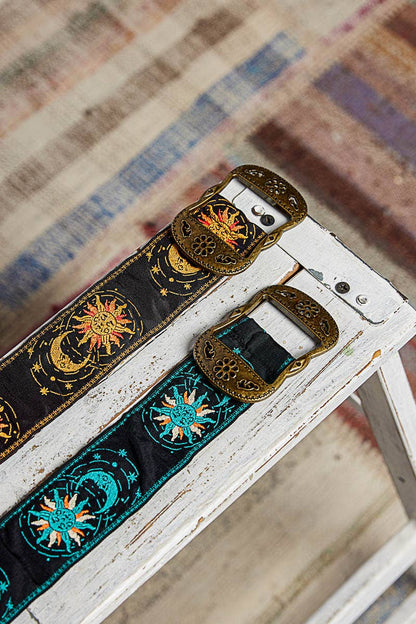 Celestial Embroidered Boho Belt
