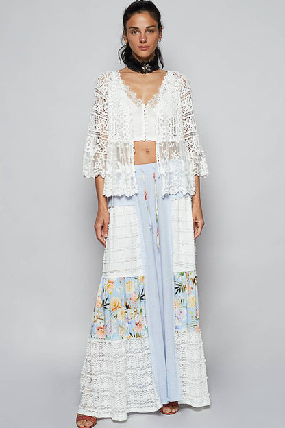 White Crochet Lace Cardigan