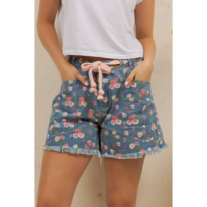 ROSE GARDEN DENIM SHORTS