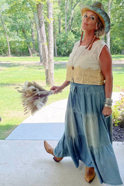 Drift Away Denim Skirt