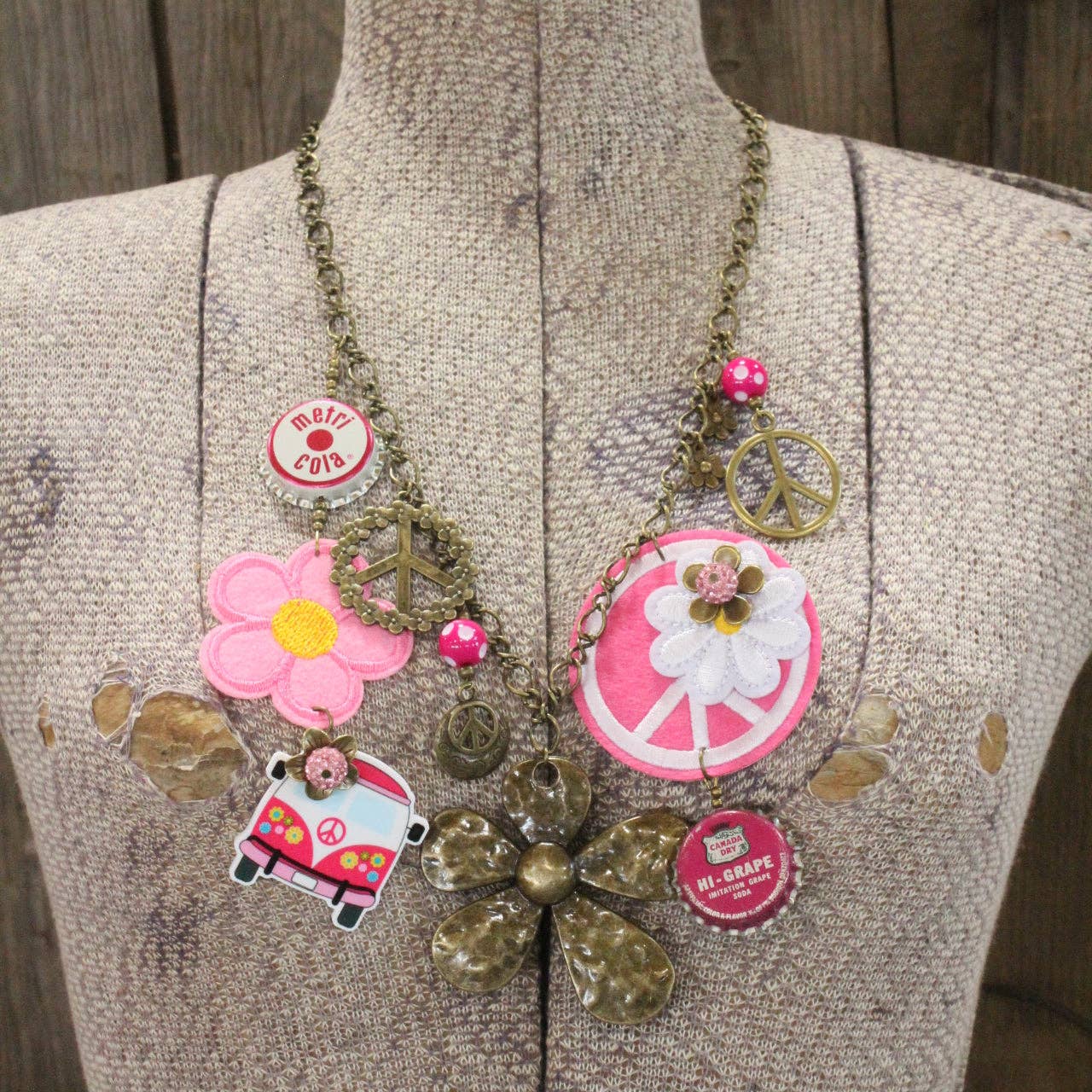 Groovy Dude Pink Charm’d Necklace