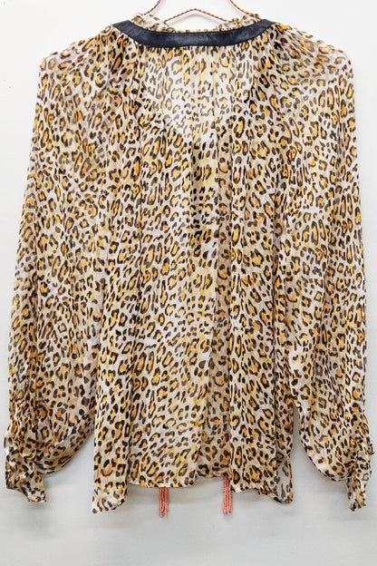 Sheer Cheetah Print Blouse
