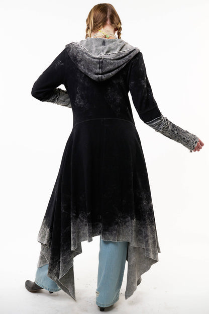 Forest Goddess French Terry Coat | Hooded Sweater| Long Coat