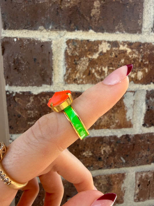 Neon Band Rings