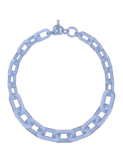 Colorful Resin Cable Link Collar Necklace