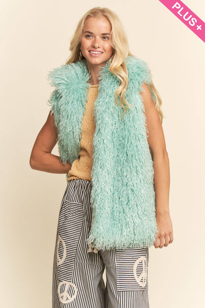 Shaggy Faux Fur Longline Vest