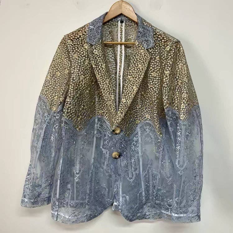 Golden Mist Sheer Blazer