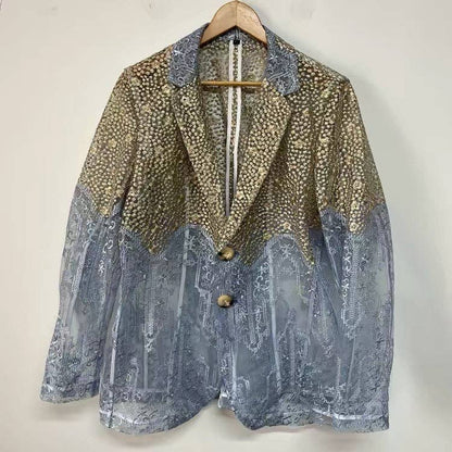 Golden Mist Sheer Blazer