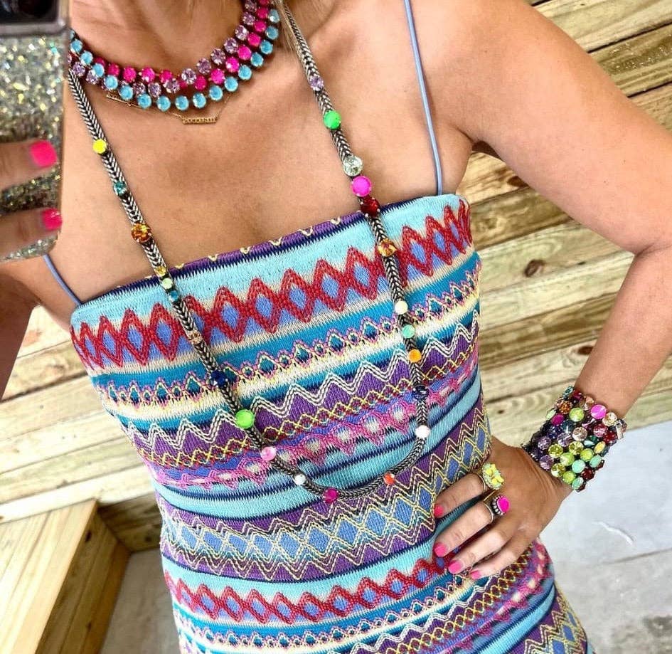 Oakland Antique Gold Neon Necklace