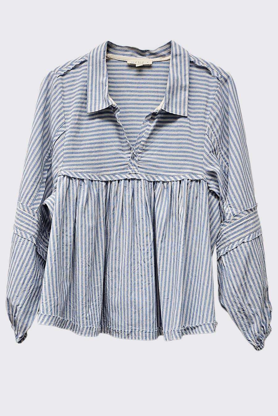 Striped Bubble Blouse Top
