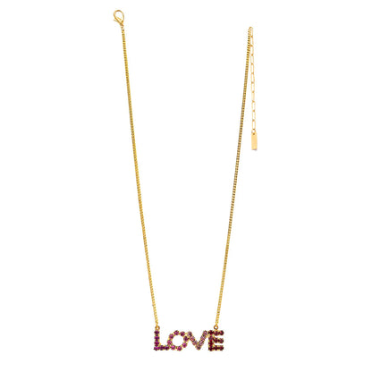 LOVE Marquee Necklace in Pinks