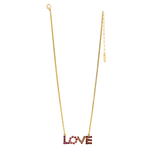 LOVE Marquee Necklace in Pinks