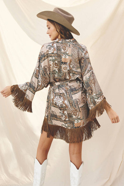 Mesmerize Fringe Kimono
