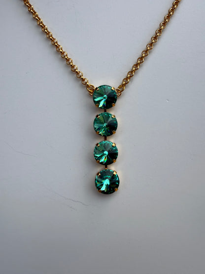 WETSTONE: Coastal Green Noir Drop Necklace